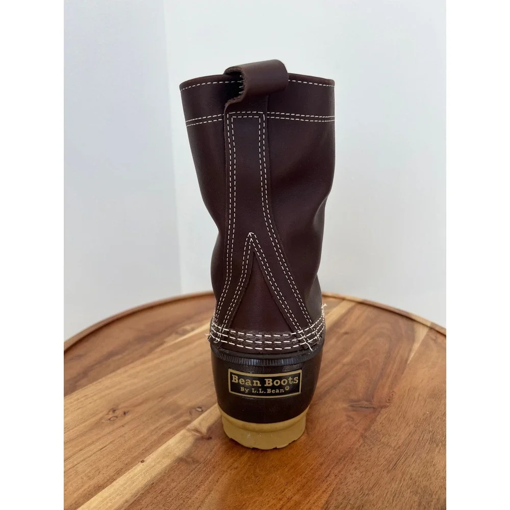 L.L. Bean Duck Boots‎ Mens 10M Brown Leather Waterproof Rain Snow Made in USA